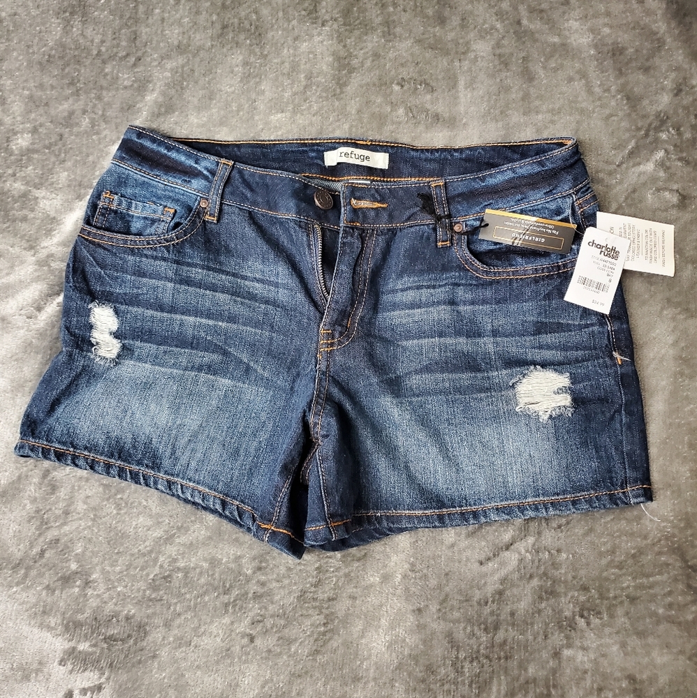 NWT distressed jean shorts